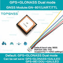 3.3-5V TTL UAR GPS Modue GN-801 GPS GLONASS dual mode M8n GNSS Module Antenna Receiver , built-in FLASH,NMEA0183 FW3.01 TOPGNSS