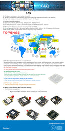 TOPGNSS Bluetooth RTK GNSS GPS module antenna receiver 5v NMEA0183 RTCM high-precision centimeter-level differential module