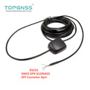 GN200G DIY Connector 5V RS232 NMEA0183 GPS GLONASS GALILEO receiver , 9600 baud rate,module with antenna TOPGNSS