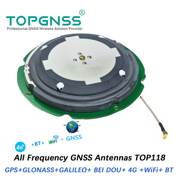 TOP118 RTK high-precision GNSS GPS antenna L1 L2 L5 full frequency built-in antenna BT 4G WIFI GNSS GPS TOPGNSS