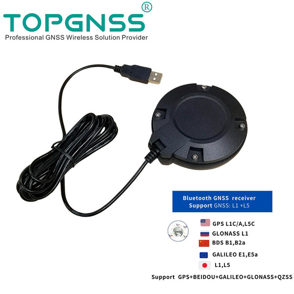 High-Precision RTK Bluetooth Receiver GM906BT L1 L5 Agriculture Support Android Bluetooth USB GPS GNSS receiver antenna module 5V baud rate 115200 NMEA0183