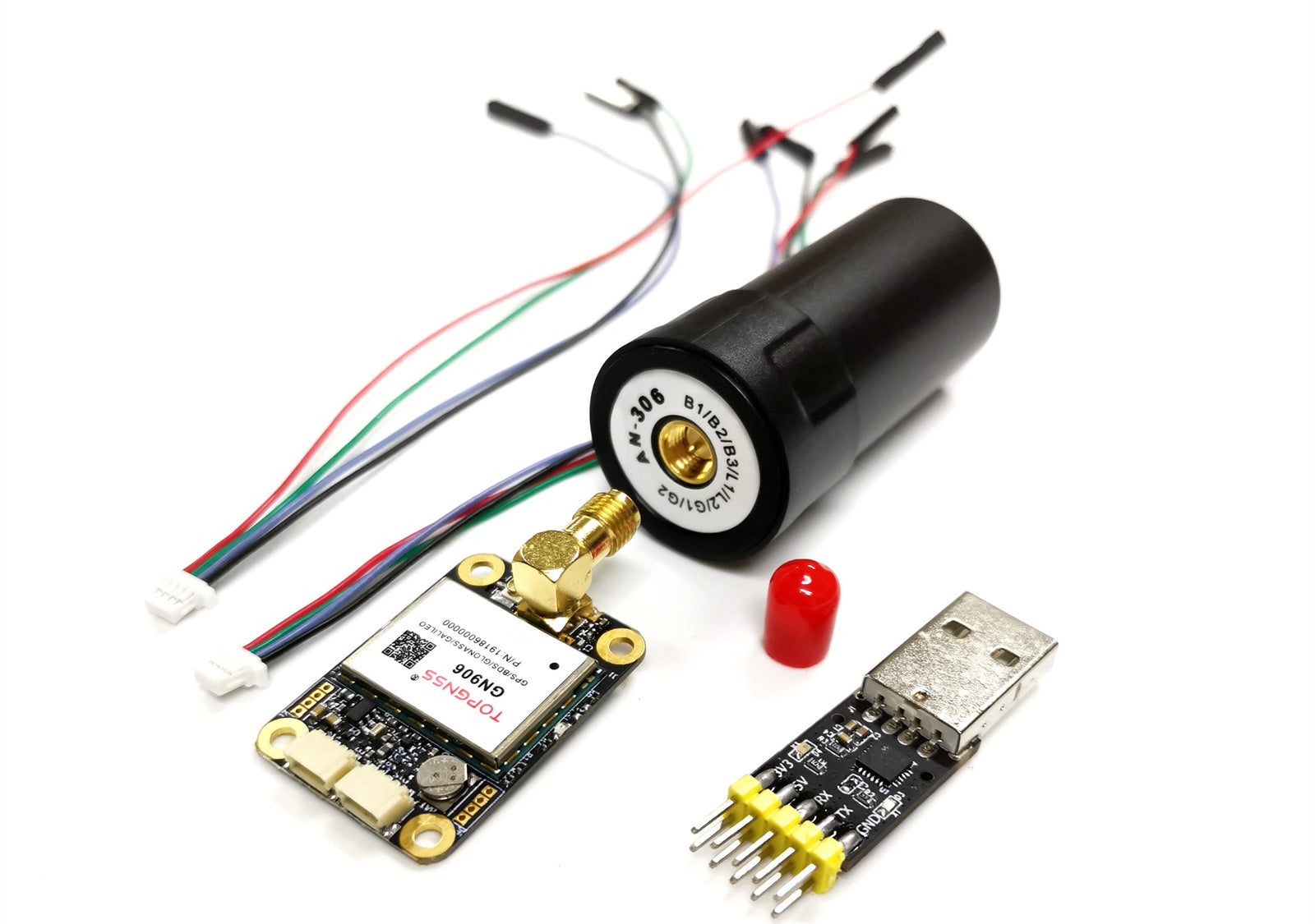 2pcs RTK gps module 5V GPS GLONASS GALILEO High-precision differential ...