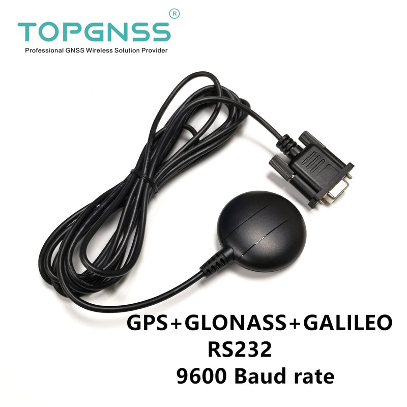 3.3-5V Industrial application RS232 DB9 female connector RS-232 GNSS receiver dual GPS/GONASS/GALILO receiver module antenna
