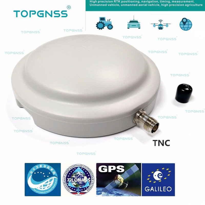 Nieuwe TOPGNSS onbemande voertuig hoge precisie volledig bereik GNSS antenne GPS GLONASS GALILEO Beidou waterdichte hoge gain RTK antenne