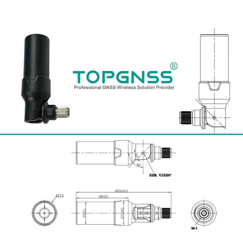 Handheld Hoge Precisie Rtk Gnss Spiraal Gnss Antenne TOP107H, Licht Uav Rtk Ondersteuning Gps/Glonass/Beidou, antenne Uav/Ugv Antenne