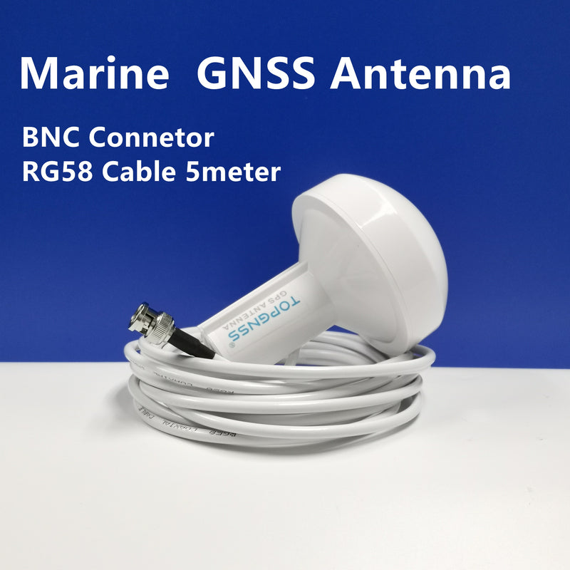 NEW Free shipping high quality RG58 cable marine positioning navigation active GNSS Gps antenna, BNC connector, cable length 5M