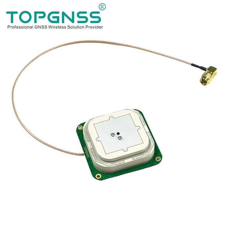 NEW SMA high precision RTK GPS antenna an501, sma-j small volume GNSS L1 L5 for RTK Rover UGV gain 30dB, topgnss
