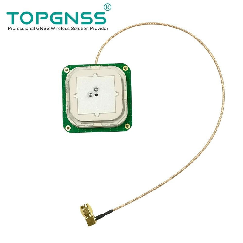 NEW SMA high precision RTK GPS antenna an501, sma-j small volume GNSS L1 L5 for RTK Rover UGV gain 30dB, topgnss