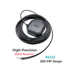 RS232 GPS Designed with the ZED-F9P F9 module RTK high-precision GNSS receiver can be used as a base station and rove 5M TOPGNSS