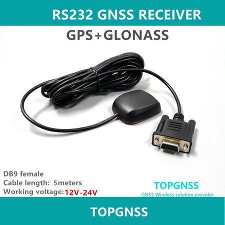 RS232 gps receiver antenna module gps glonass Dual mode VCC 12V NMEA 0183  Industrial control quality DB9 female GN200GRV12