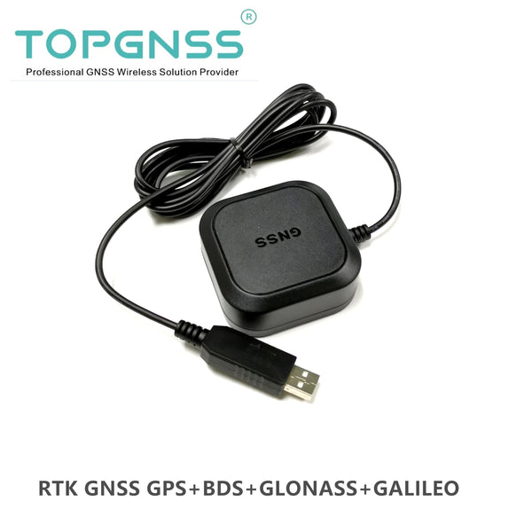 TOP608 TOPGNSS NMEA0183 RTCM RTK GNSS GPS USB design with ZED-F9P F9 module RTK high precision GNSS receiver antenna modules